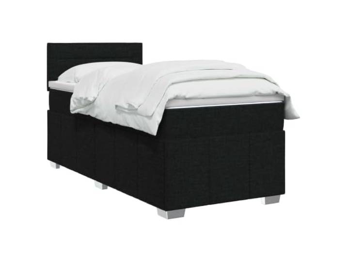 vidaXL Boxspringbett mit Matratze Schwarz 90 x 200 cm Stoff Passt die Unterstützung an deine gewünschte Höhe an, Beleuchte deinen Raum mit flexibler Beleuchtung, Bietet ausgewogene