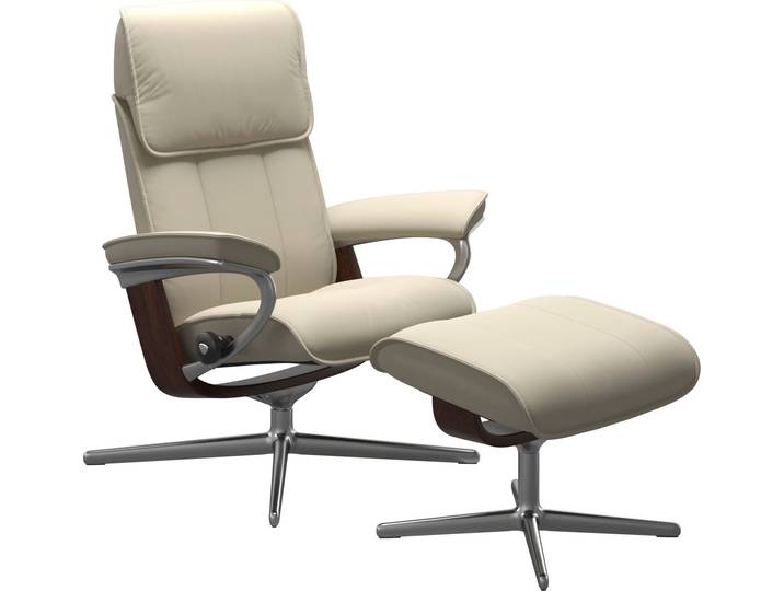 Relaxsessel, Beige, 93x79 cm, Leder Batick, Cross Base, Modern, Stressless