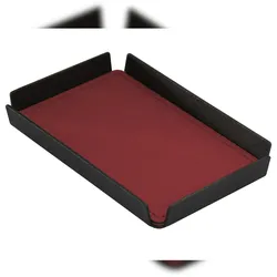 Stil Casa, Set aus 6 Tabletts für Hotelzimmer, Innenausstattung aus beschichtetem Polyurethan, 17x11 cm, Saffiano-Farbe Rot.