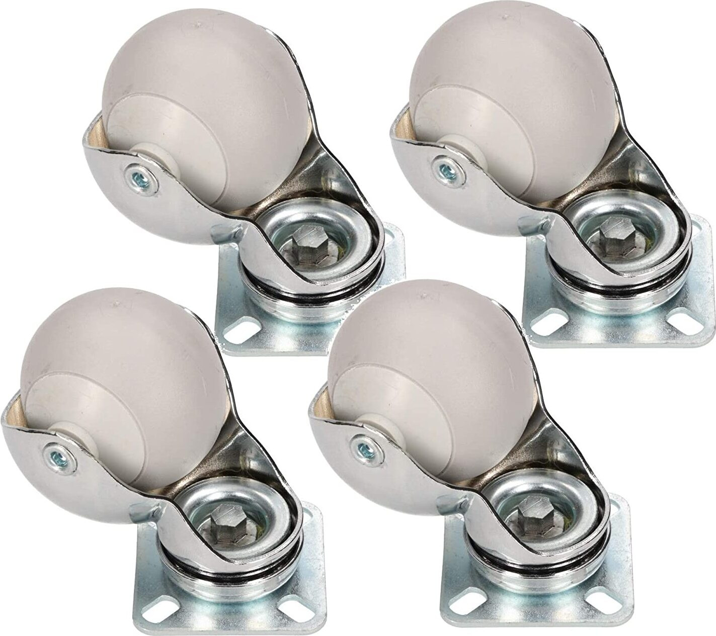 KOTARBAU Set van 4 rubberen zwenkwielen van 40 mm voor alle vloeren
