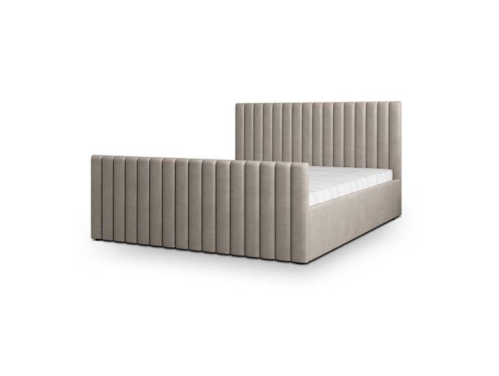 POLSTERBETT CANOVA 140x200 cm mit Bettkästen - Beige
