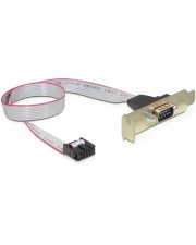 Delock Slot Bracket > 1 x Serial Serielles Bedienfeld DB-9 M bis 9-polig IDC W 40 cm (89300)
