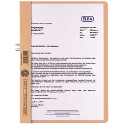 Elba, Mappe, 50 Klemmhefter chamois (A4, 50x)