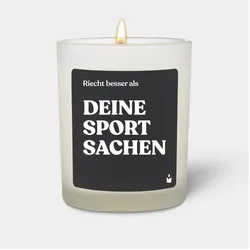 Chatty Candles, Duftkerzen, Duftkerze Woody Riecht besser als deine Sportsachen