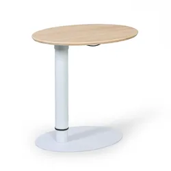 Ovaler verstellbarer Tisch mit abgerundeten Ecken, Ahorn, 50 × 65 cm