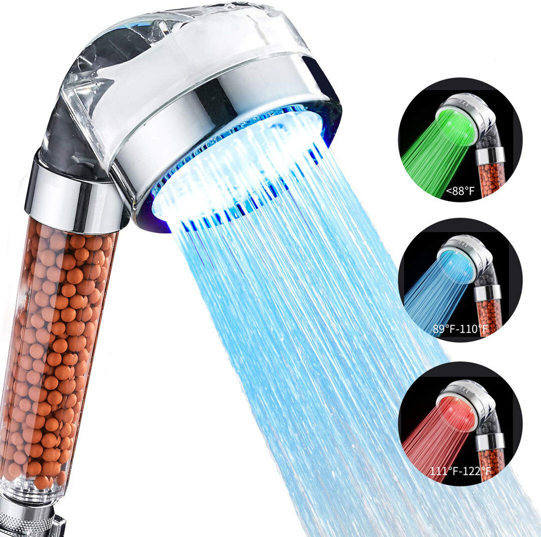 Belfry Bathroom Jamilee Handheld Shower Head with Water Filtration Chrome