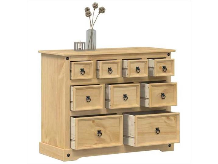 Commode Corona 101x45x82 cm bois massif de pin commode à tiroirs classeur armoire à tiroirs armoire de rangement 4005678