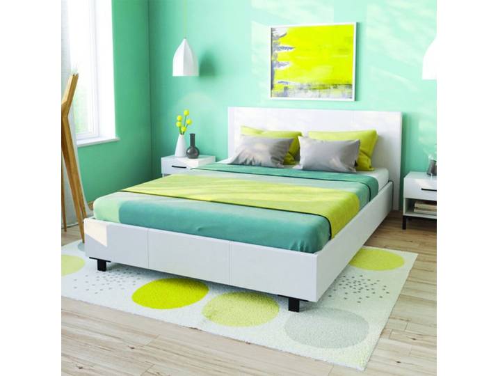 Lit ATLANTA 160x200 + 1 sommier / Blanc