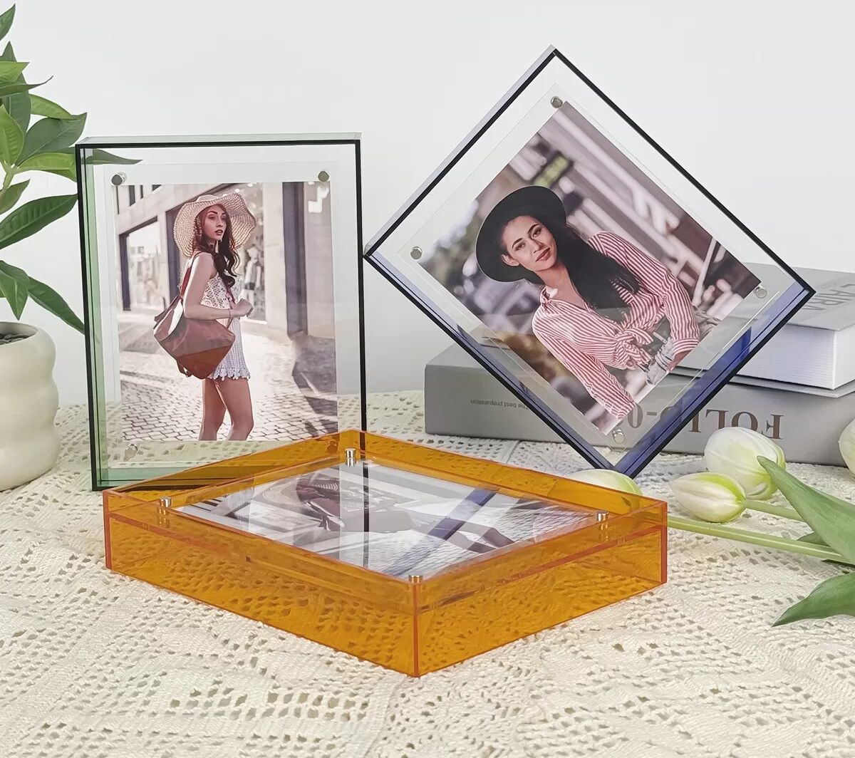 INF Acryl-Fotorahmen: Kreative Tischaufsteller, Wandmontage, DIY-Bilderrahmen M Mehrfarbig