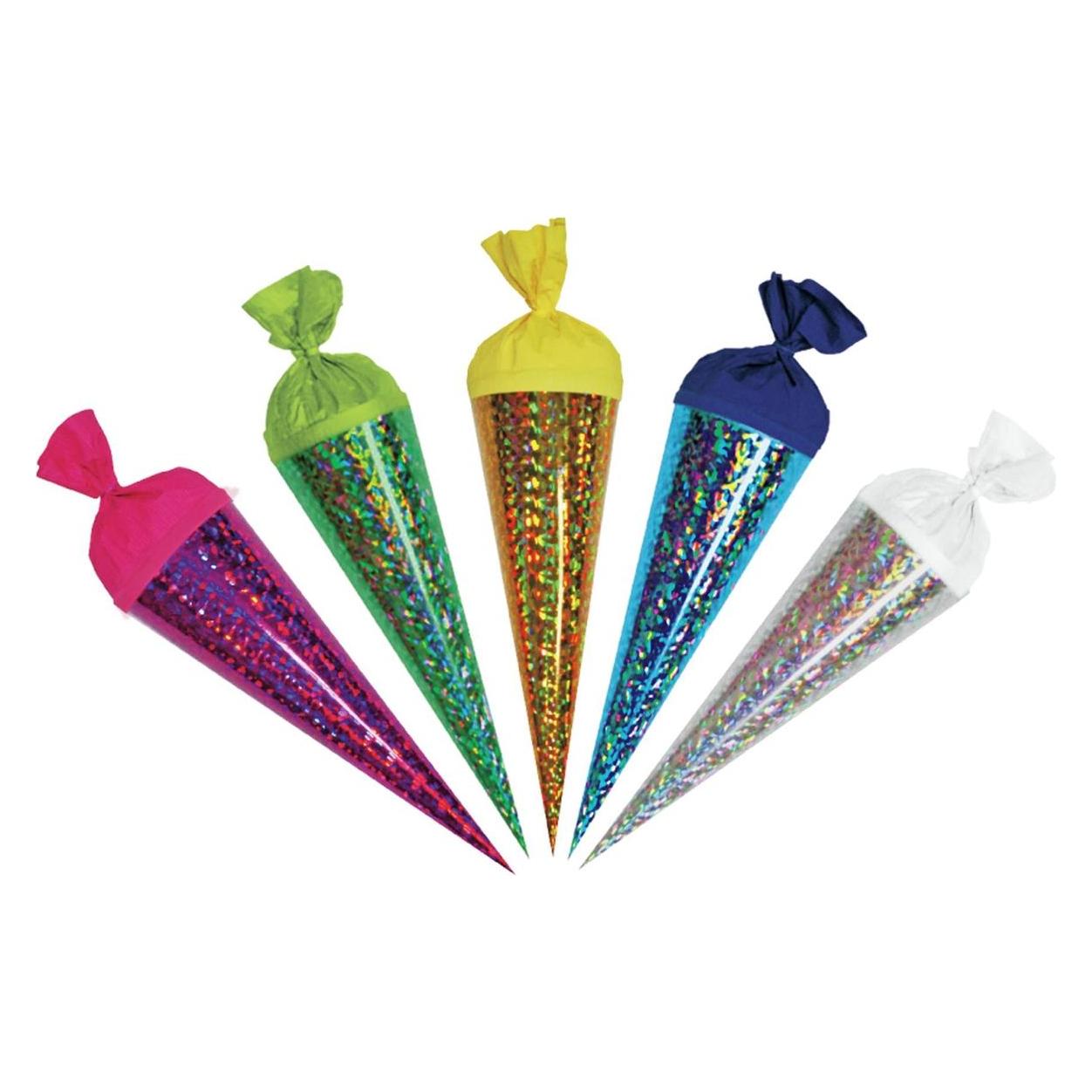 Magni Schultüte 22cm rund 5er Hologramm 5 Farben (22 cm, 5x) (6722111)