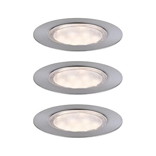 Paulmann Link+Light LED inbouwset voor in de tuin, 3x1,5W, 3000K warm wit, IP67, zilver