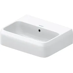 Duravit Collection One Handwaschbecken 0746450060 45x35cm, ohne Hahnloch, mit Überlauf, Hahnlochbank, weiß Hochglanz