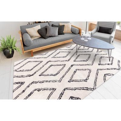 Teppich ME GUSTA "Orlando 225", beige (elfenbein), B:200cm H:27mm L:290cm, Polyester, Teppiche, Teppich, Weicher Hochflorteppich, dezent gestaltet,Fußbodenheizung geeignet
