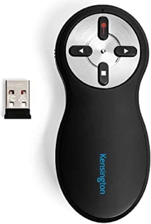 Kensington Wireless USB Presentation Clicker with Red Laser Pointer, 20m Range, Compatible with Windows & macOS (K33374EUB), Used - Like New