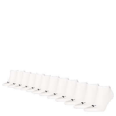 Sneakersocken PUMA "PUMA UNISEX SNEAKER PLAIN 9P ECOM", Herren, Gr. 43-46, Sockengröße, weiß, Materialmix, unifarben, Socken Sneakersocken, mit unterstützenden Fußgewölbetechnik