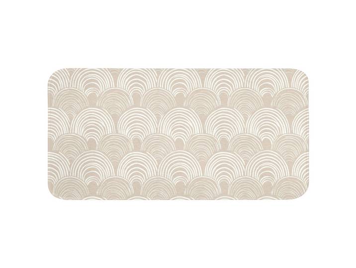 WC-VORLEGER Wellen - Textur - Beige WC Teppich 120x60 cm