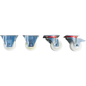 BAUER Kippbehälter-Rollen 4509-01-0400, aus Polyamid, (Ø) 100mm, 4-teiliges Set