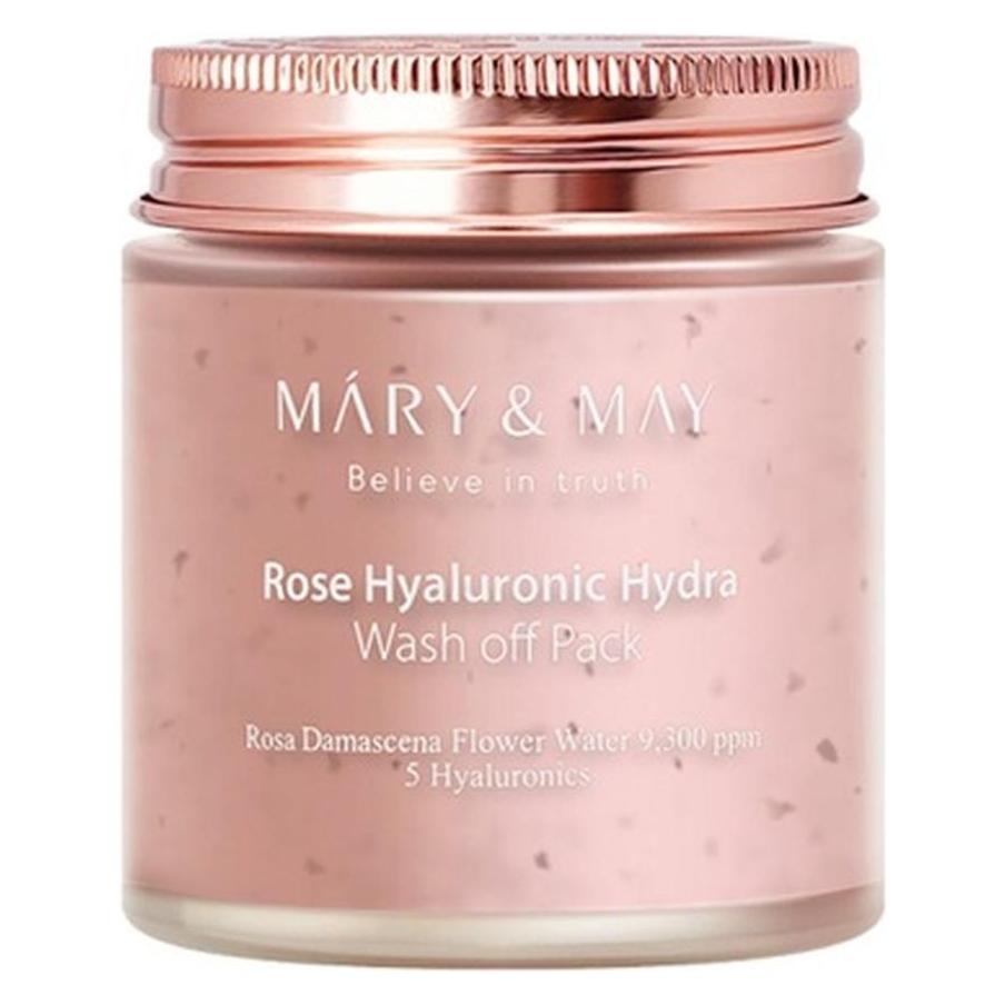 Mary&May Vegane Rose Hyaluronic Hydra Wash Off Mask 125g - Reinigt die Poren, kontrolliert den Talg und (125 ml) (1295476)