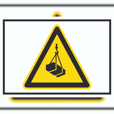 HB-Druck Achtung Schwebende Last Symbol A2 (420x594mm) Schild