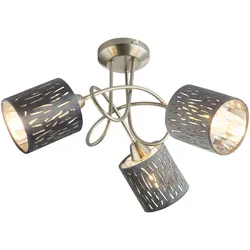 Decken Lampe Spot Rondell Strahler silber-metallic Wohn Zimmer Leuchte