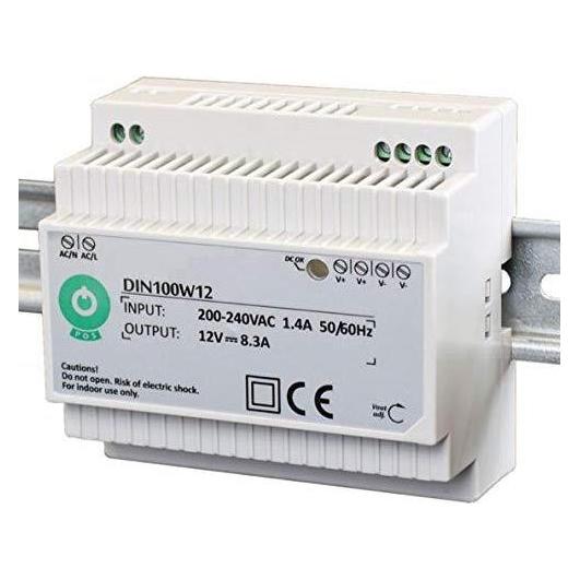 POS Power DIN100W24 - Schaltnetzteil, Hutschiene, 99,6 W, 24 V, 4,15 A (DIN100W24)