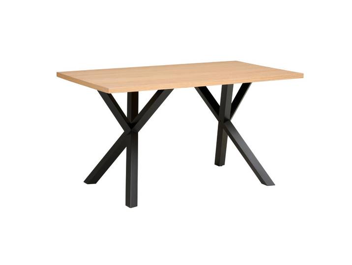 Livetastic Esstisch, Eichefarben, Holz, Kautschukholz, massiv, rechteckig, 80x76x140 cm, Esszimmer, Esstische, Holztisch, Massivholztische