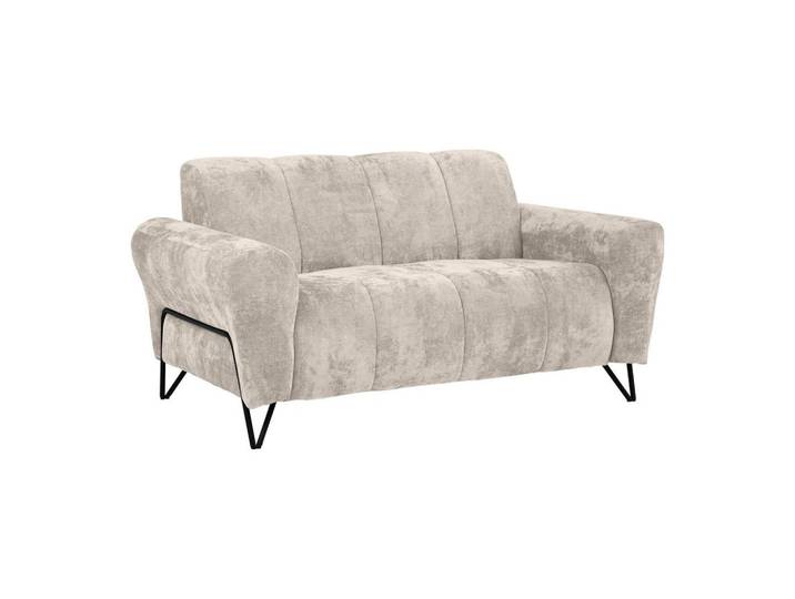 Beautysofa 2-Sitzer Sofa Volare beige, Beige, Metall, 160x83x98 cm, Wohnzimmer, Sofas & Couches, Sofas, 2-Sitzer Sofas