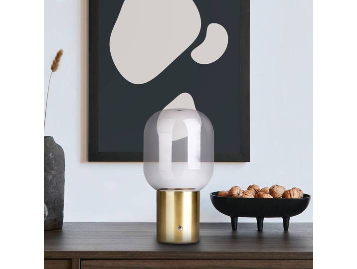 Näve Fensterbank Tischlampe Albero, dimmbar, messing / gold, für Wohn- / Esszimmer, Aluminium, Modern, Tischlampe