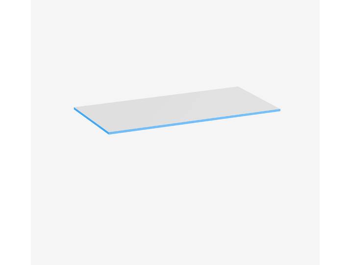 Gaming Tischplatte Weiß Rechteck Topweiß Ocean 1600 x 800 x 19 mm