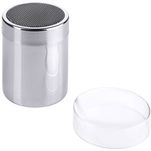 Contacto Zuckerstreuer 1424/004, mit Netz und Deckel, für Puderzucker, aus Edelstahl, 300 ml