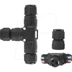 HEIT 501339 - Kabelverbinder, T-Form, Click&Connect, 3-polig, IP68, schwarz