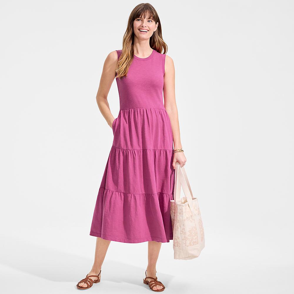 Flammgarn-Maxikleid aus reiner Baumwolle für Damen, Damen, size: regular, Pink, Baumwolle, by Lands' End