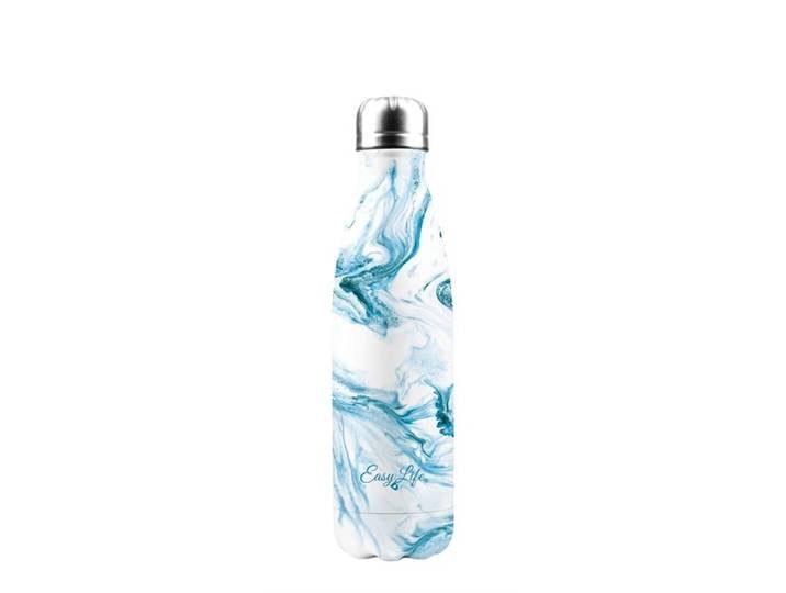 Easy Life Thermosflasche Isolio weiss/blau Edelstahl Spülmaschinenfest