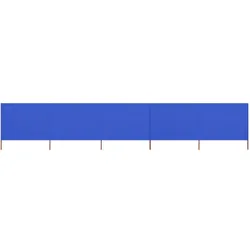 Helloshop26 - 5-teiliger Sichtschutz aus Stoff 600 x 160 cm azurblau 02_0008826