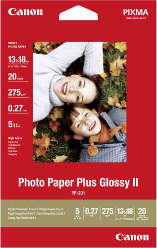 Canon Photo Paper Plus Glossy II PP-201 2311B018 Fotopapier 13 x 18cm 265 g/m² 20 Blatt Glänzend