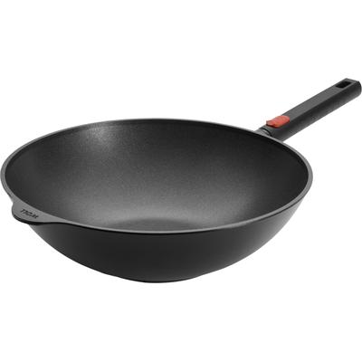 Wok WOLL "MADE IN GERMANY - Eco Logic QXR", schwarz, H:10cm Ø:32cm, Pfannen, Wok