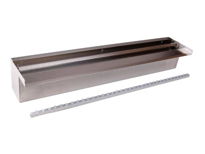 Wasserfall UBBINK Niagara 60 LED , silber (silberfarben), Edelstahl, Wasserspiele, Wasserfall