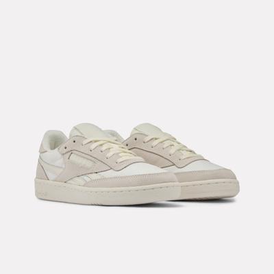 Sneaker REEBOK CLASSIC "CLUB C REVENGE VINTAGE II", Damen, Gr. 39, beige (chalk, chalk, chalk), Leder, Textil, Schuhe Sneaker