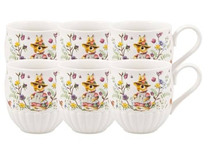 Villeroy & Boch Spring Fantasy Becher mit Henkel Familie 0,44l Set6