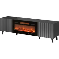 TV-ELEMENT Vamos Grey 180 mit Kamin