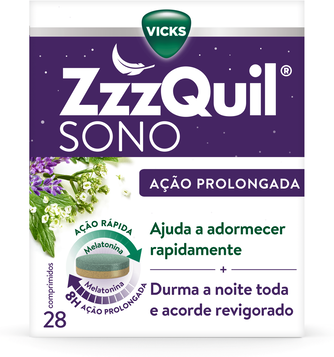 ZzzQuil Sono Ação Prolongada Melatonina 28 comprimidos