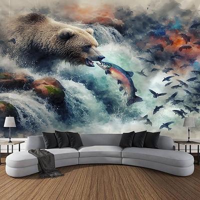 Afrikanische Safari Wildtiere Wandteppich Wanddekoration große Wandteppich Wanddeko Foto Kulisse Decke Vorhang Home Schlafzimmer Wohnzimmer Dekoration