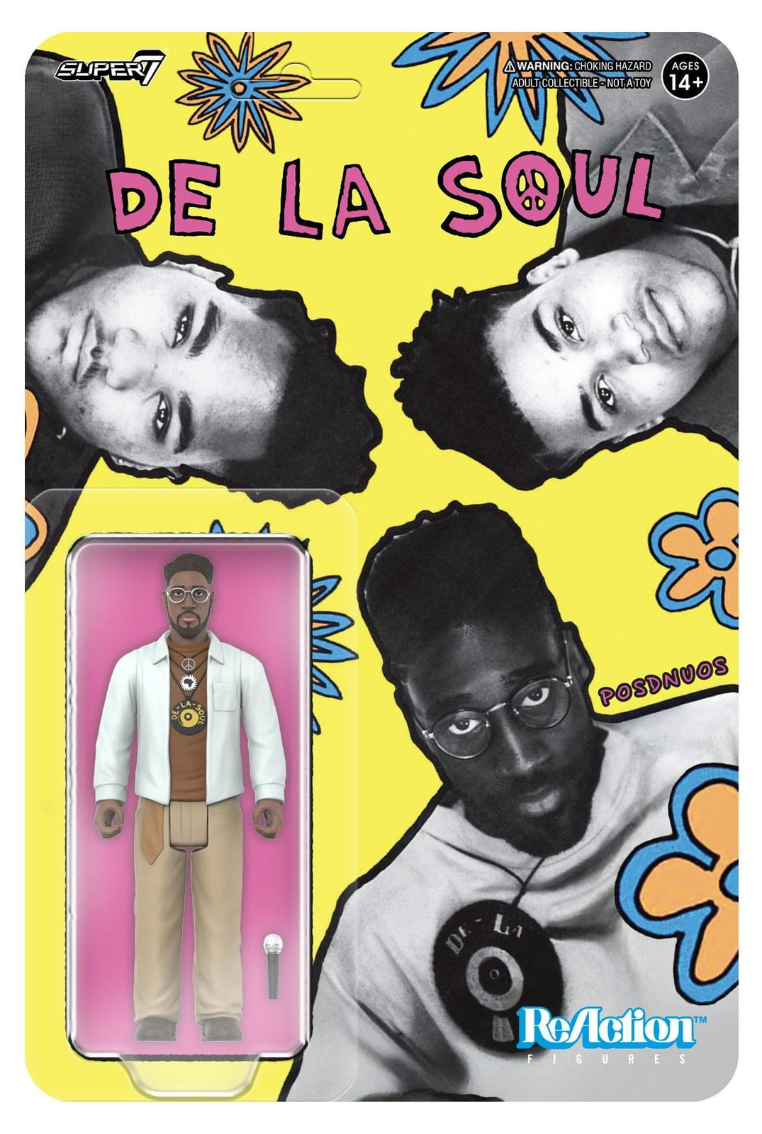 Super7 De La Soul Kelvin Posdnuos Mercer actiefiguur met accessoires - 9,5 cm