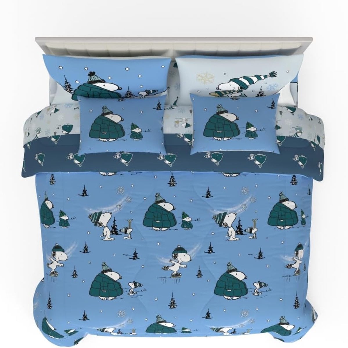 7-delige Kingsize dekbedset met omkeerbaar linnen voor kinderen, Multicolor