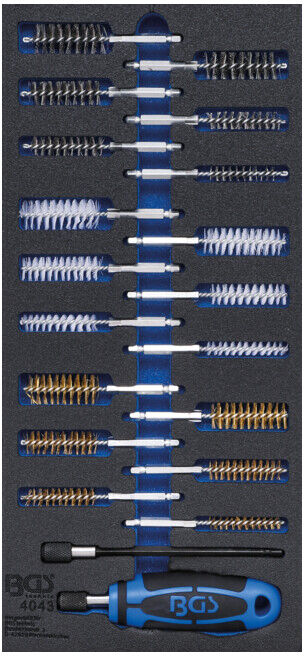 Insert de servante d'atelier 1/3 : Assortiment de brosses 20 pièces BGS ; BGS technic (4043)