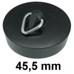 Abflussstopfen 45,5 mm Stöpsel Spülbecken Waschbecken schwarz Gummi Ablauf