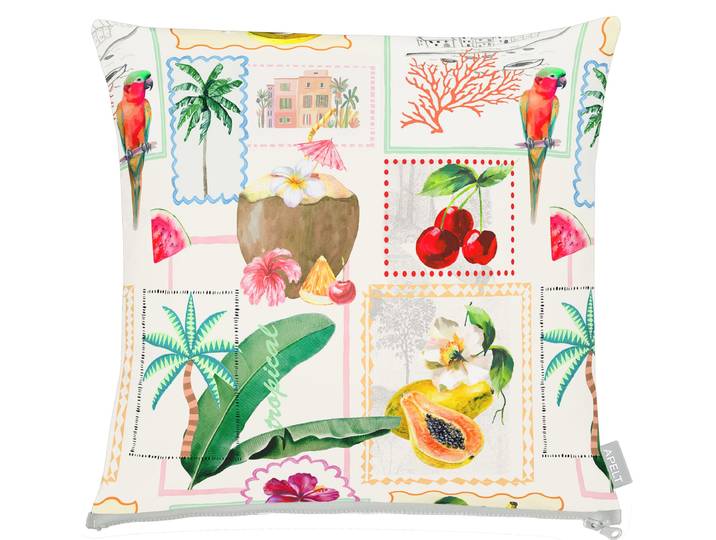 Dekokissen APELT 3814 , bunt (multicolour, bedruckt), B:49cm H:0,5cm L:49cm, Obermaterial: 75% Baumwolle, 25% Polyester, Dekokissen_Sitzkissen_Kissenhüllen, Dekokissen, exotisches Patchdesign