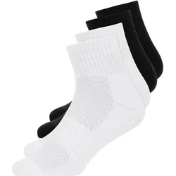 Snocks, Unisex, Sportsocken, Mittelhohe Laufsocken (47 - 50), Schwarz, Weiss