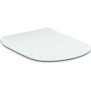 Ideal-Standard WC-Sitz Tesi T352701, D-Form, aus Duroplast, mit Absenkautomatik & Edelstahlscharnier, abnehmbar, weiß