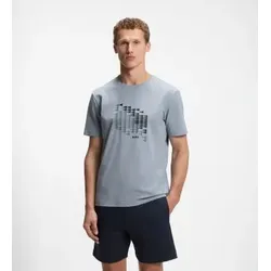 BOSS für Herren. 50566853 Network Flag T-Shirt dunkelgrau (L), Lässig, Baumwolle, Kurzarm
